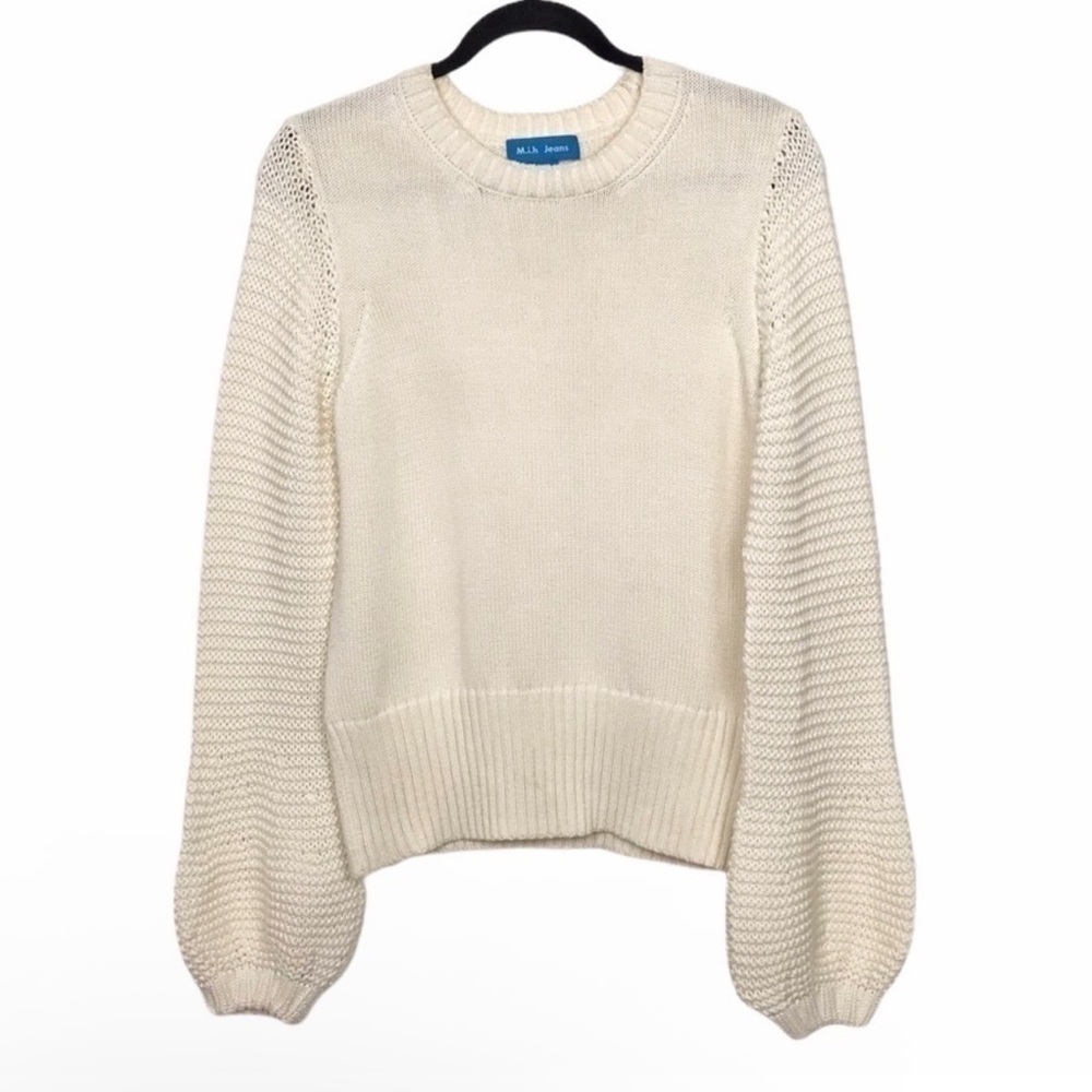 MIH Jeans Ivory Lova Textured Sweater Anthropologie